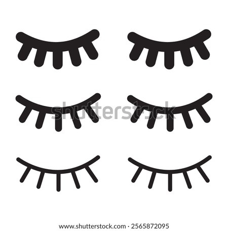 closed eye, eye slash, hide icon symbol vector template