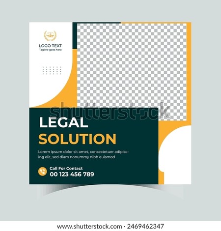 Law Firm service and law consultation social media post banner design