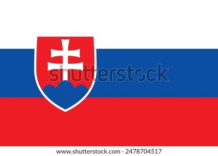 Flag of Slovakia. page symbol for your web site design Slovakia flag logo, app, UI. Slovakia flag Vector illustration, EPS10.