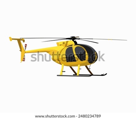 Vector illustration of flat helicopter.eps 10