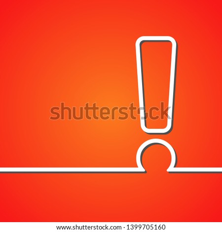 The attention icon. Danger symbol. Flat Vector illustration.  
