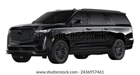 huge Black body SUV Offroad 3d 4x4 car Big large Modern off road world vehicles United States America USA Gmc auto yukon art design vector isolated white icon sign symbol police race wheel icon logo
