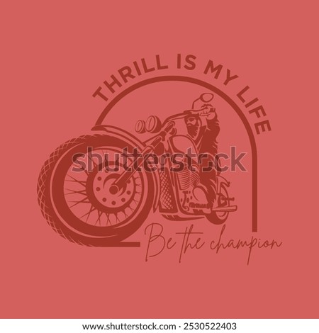 illustration of a biker in tonal shades