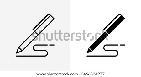 Drawing pen icon. Writing ink mark symbol. Writing pencil vector illustration.