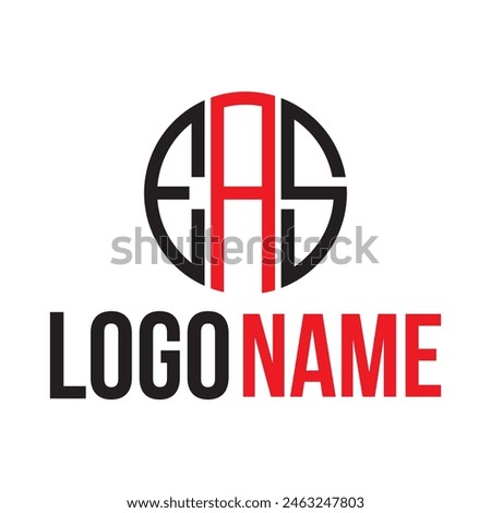 EAS Letter Initial Logo Design Template Vector Illustration
