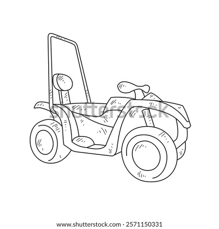 Off-Road Beast: A Minimalist Line Drawing Vector Design Capturing the Raw Power and Rugged Engineering of a off-road vehicle, Featuring Aggressive Suspension Lift, Oversized All-Terrain Tires. 