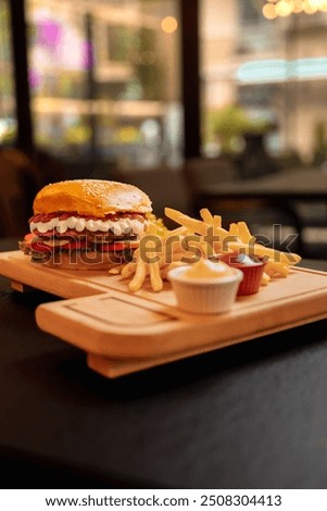 Similar – Image, Stock Photo Vegetable Dinner Fast food