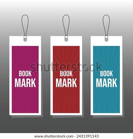 Bookmark design with multiple colors, A simple yet exquisite textured bookmark layout design, multipurpose color bookmark template, set of bookmarks.