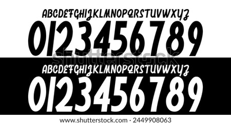 font vector team 2018 - 2019 kit sport style font. real madrid font. football style font with lines inside. sports style letters and numbers for soccer team