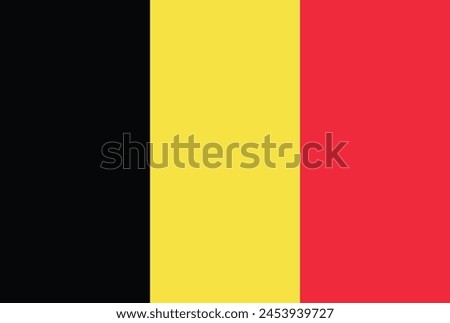 National Belgium flag. Vector illustration. 