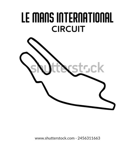 Map track le mans International Circuit with black line