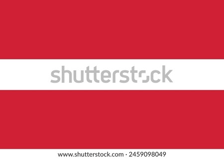 The flag of Latvia. Flag icon. Standard color. Vector illustration.	
