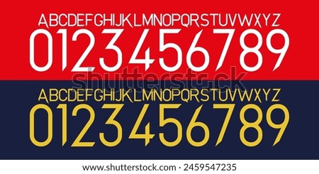 font vector team 2021 - 2022 kit sport style font. manchester united football style font. ]sports style letters and numbers for soccer team