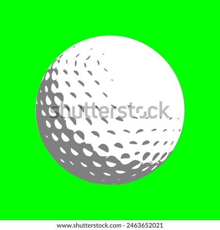 Vector Golf Ball - Gray and White Isolated Icon