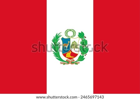 The flag of Peru. Flag icon. Standard color.	