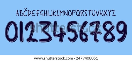 font vector team 2024 - 2025 kit sport style font. manchester City football style font. sports style letters and numbers for soccer team. Home Jersey