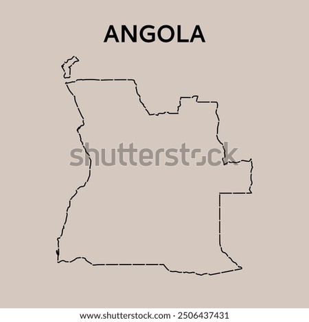 Angola outline map. Abstract design, vector illustration	