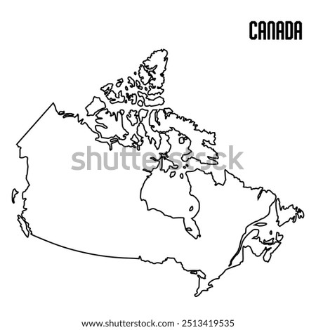 Canada outline map. Abstract design, vector illustration	