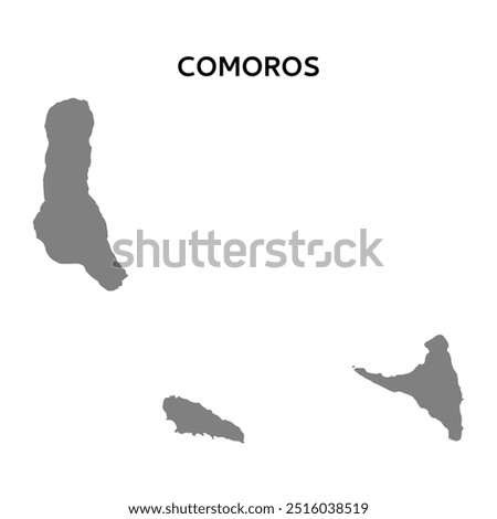 comoros  map. Abstract design, vector illustration. 