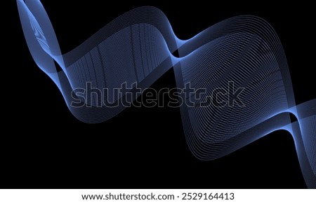 abstract background with wave of flowing dots array, digital futuristic illustration