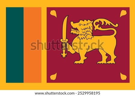 Sri Lanka flag vector design and illustration