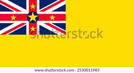 The flag of Niue. Flag icon. Standard color. Vector illustration.