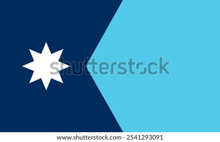 The flag of minnesota . Flag icon. Standard color. Vector illustration.	