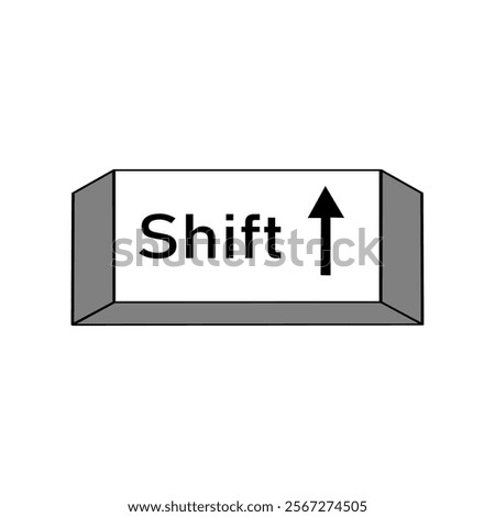 Shift button symbol. shift key sign