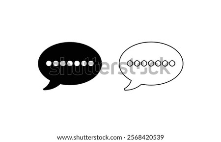 comment icon speech bubble symbol Chat message icons.	
