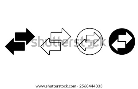 arrows data transfer icon, exchange arrow icons - Swap icon with two arrows. action, arrow, business, communication.