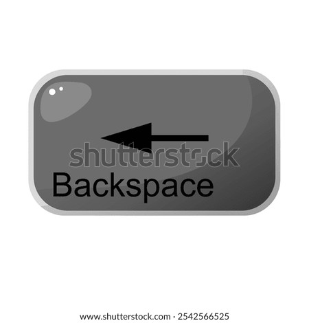 Backspace key button computer perfect for symbol computer or laptop