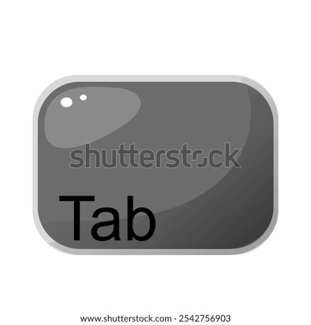 Tab key button computer illustration