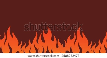 dynamic fire text illustration in vector format. Bold, flaming typography exudes intensity and energy.