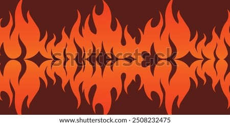 dynamic fire text illustration in vector format. Bold, flaming typography exudes intensity and energy.