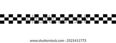 Black and white checkered rectangular frame. Square racing checkerboard pattern. Chessboard geometric pattern. Rally checkerboard pattern. Finish racing frame. Vector illustration on white background