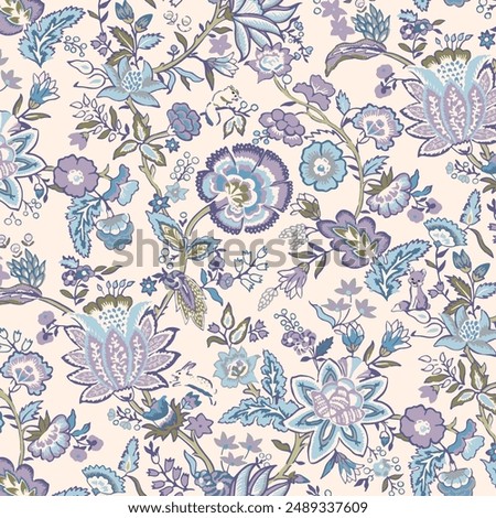 flowers pattern, repeat design pattern for textile printing factory, design for fashion.