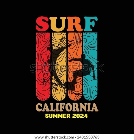 Surfing in summer t shirt design