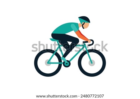 A biker on bike vector image artwork