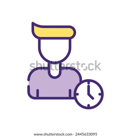 Person Hour vector icon design vector illustration
