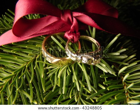 Christmas Wedding  Rings