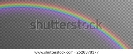 Rainbow. Rain drops on a clear background. Rain and clouds on a clear background. Rain, hail and rain.