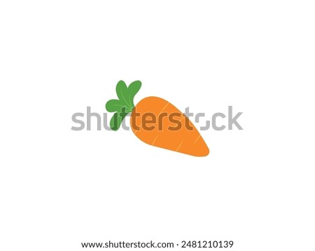 Carrot Vector. Fresh Ingredient for Salad Recipes. Organic Carrot From Garden. Healthy Vegetable for Vitamin and Nutrition. Abstract Carrot Illustration Isolated on White Background. Vegan Clipart.