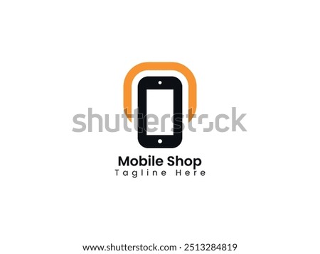 Mobile Mart Logo Vector. SmartHub Shop Roof Symbol. Phone House Design. Tech Store Vector Graphic. Device Hub Icon. Roofed Smartphone Symbol. Handset Shelter Concept. Gadget Icon with Shop Canopy.