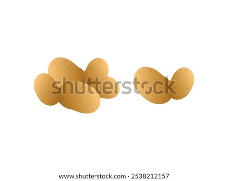 Potato Vector Illustration. Bunch of Fresh Organic Potatoes, Nutrient-Rich Healthy Vegetable. Perfect for French Fries, Curries, Soups, and Other Tasty Dishes. Raw Potatoes for Cooking and Recipes.