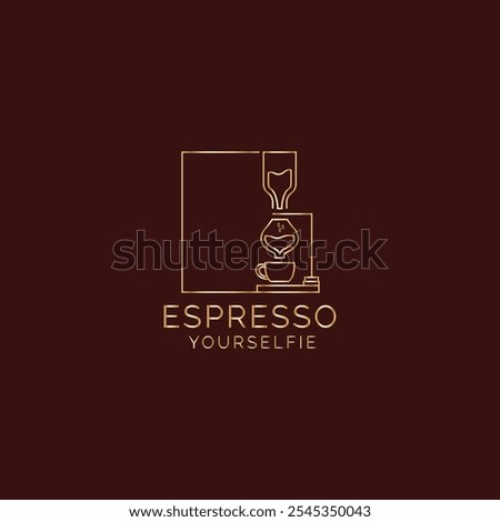 Luxury Coffee Logo Design. Premium Siphon Coffee Maker Icon. Hand-Drawn Vacuum Pot Vector for Cafe and Restaurant. Perfect for Espresso, Latte, Cappuccino Logo Branding. Coffee Dates Beverage Icon.