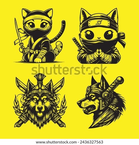 Cute Animal Warrior Icon Pack