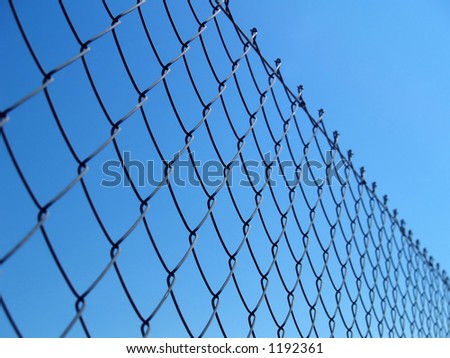 Abstract view of a metallic fence