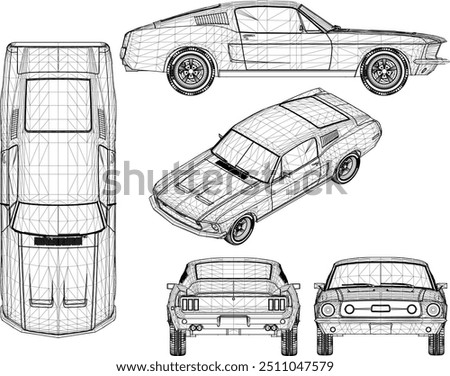 Vector silhouette illustration sketch, detailed design of a cool, flat Turno NOS racing sports car belonging to crazy rich and young entrepreneurs