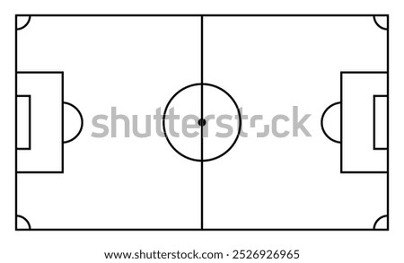 Football Field Line Vector. Football field or soccer field background. Vector green court for create game.