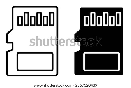 Memory Card Icon Vector Illustration. Memory Card. Memory Icon. Electronics. Smartphone Elements. Technology Objects.